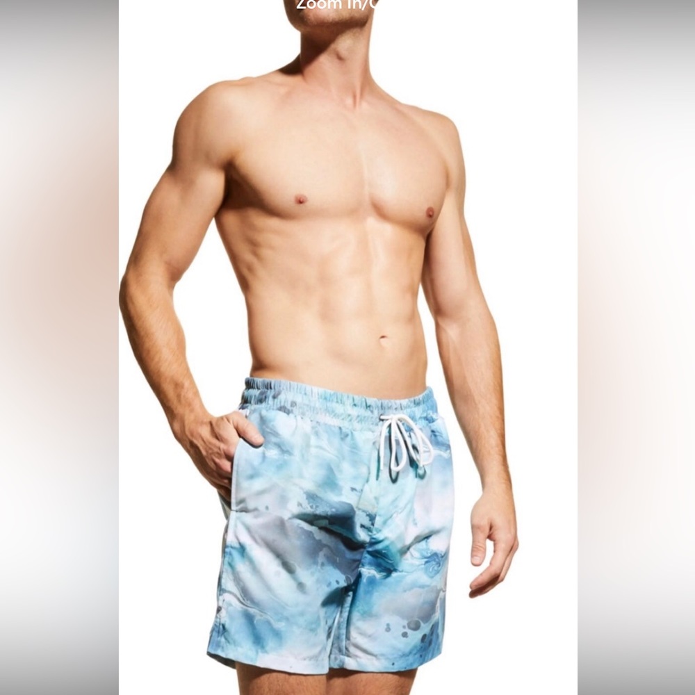 Sol Angeles mens blue white swimming shorts Xl
